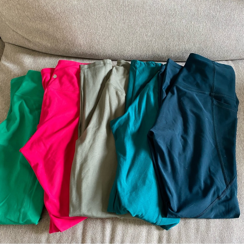 Bundle of 5 high waisted leggings  S